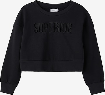 NAME IT Sweatshirt 'ONORTHERN' in Black: front