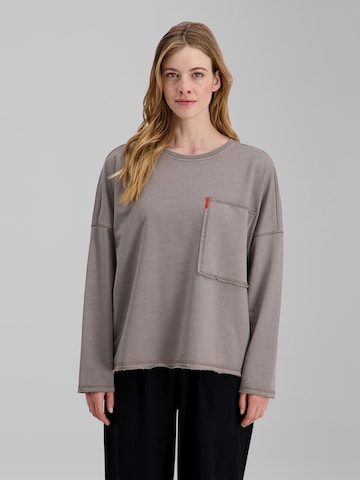 TIMEZONE Sweatshirt 'Oversized' in Brown: front