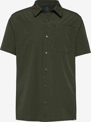 ODLO Regular fit Athletic Button Up Shirt 'Essential' in Green: front