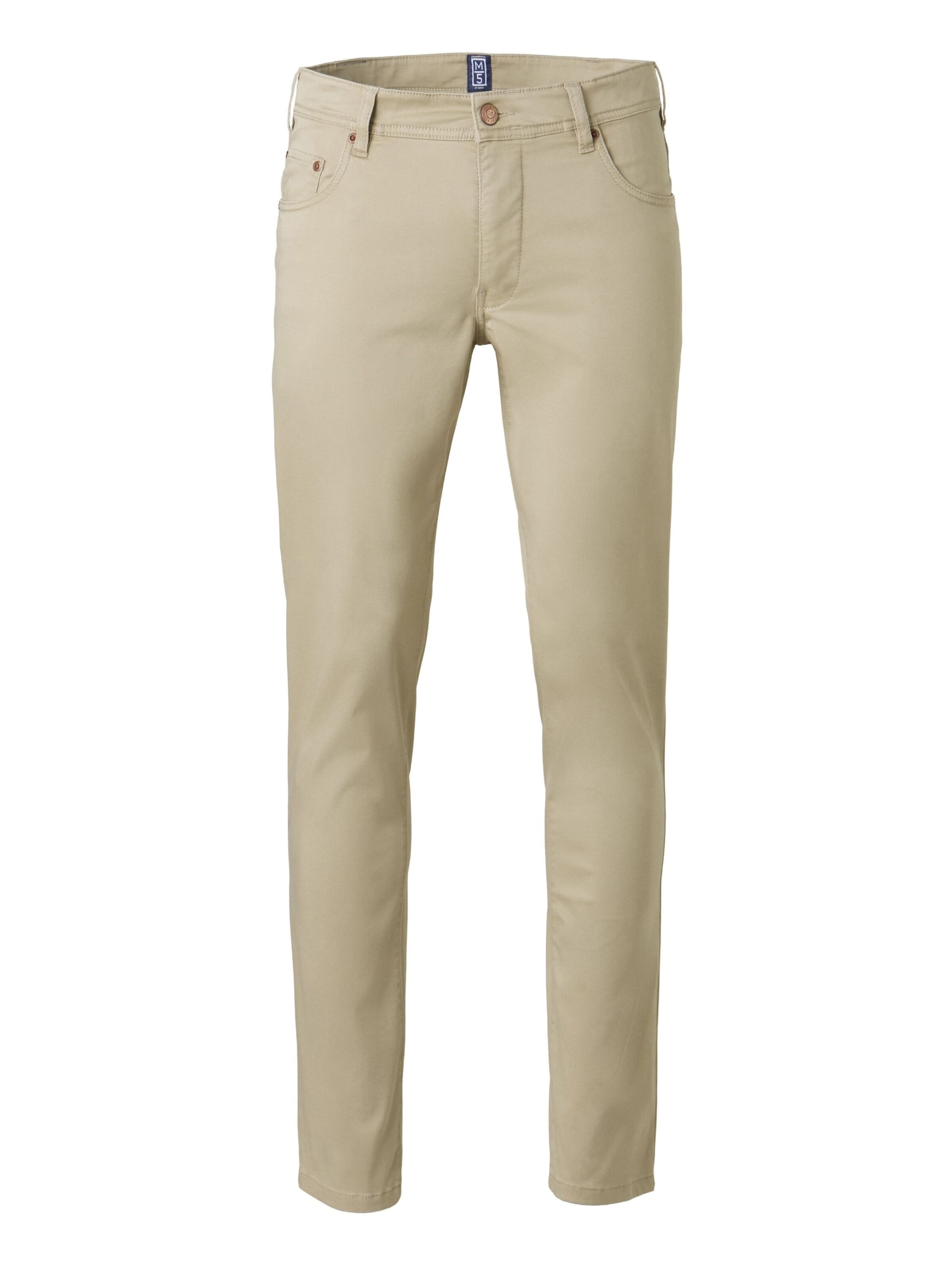 MEYER Chino trousers 'M5 Five Pocket' in Beige: front