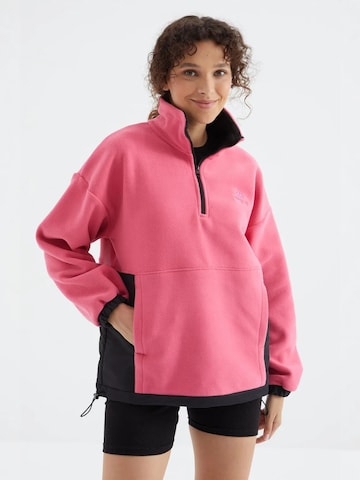 Giacca di pile di Tommy Life in rosa: frontale