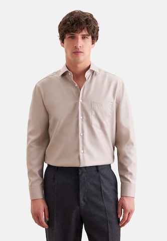 SEIDENSTICKER Regular Fit Hemd in Beige: Vorderseite
