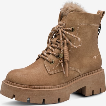 Bottines à lacets Tamaris en beige : devant