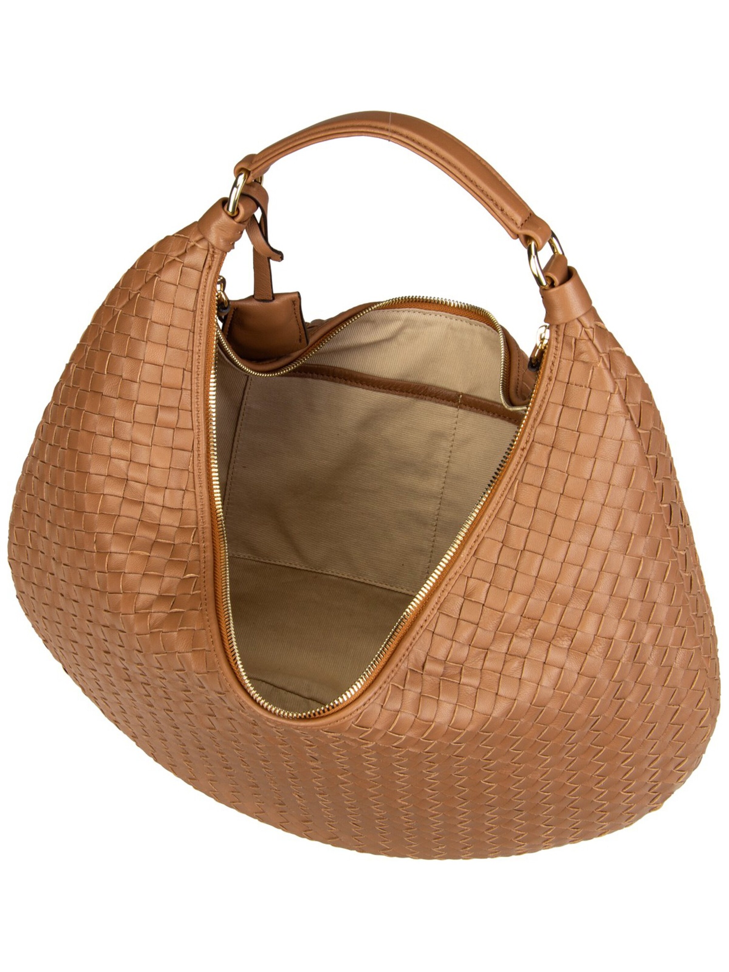 ABRO Handbag ' Nana Piuma Weaving ' in Brown