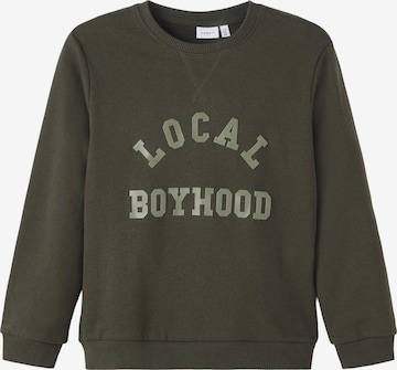 NAME IT Sweatshirt 'Luky' in Green: front