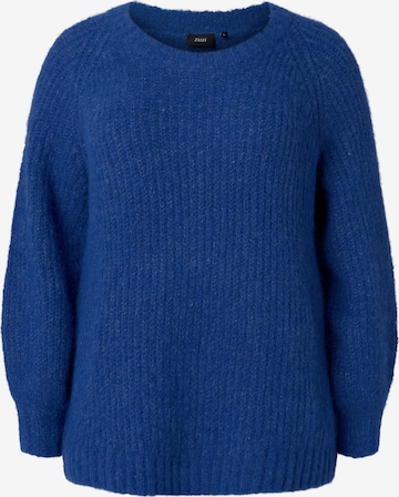 Zizzi Sweater 'FRENCH' in Blue: front