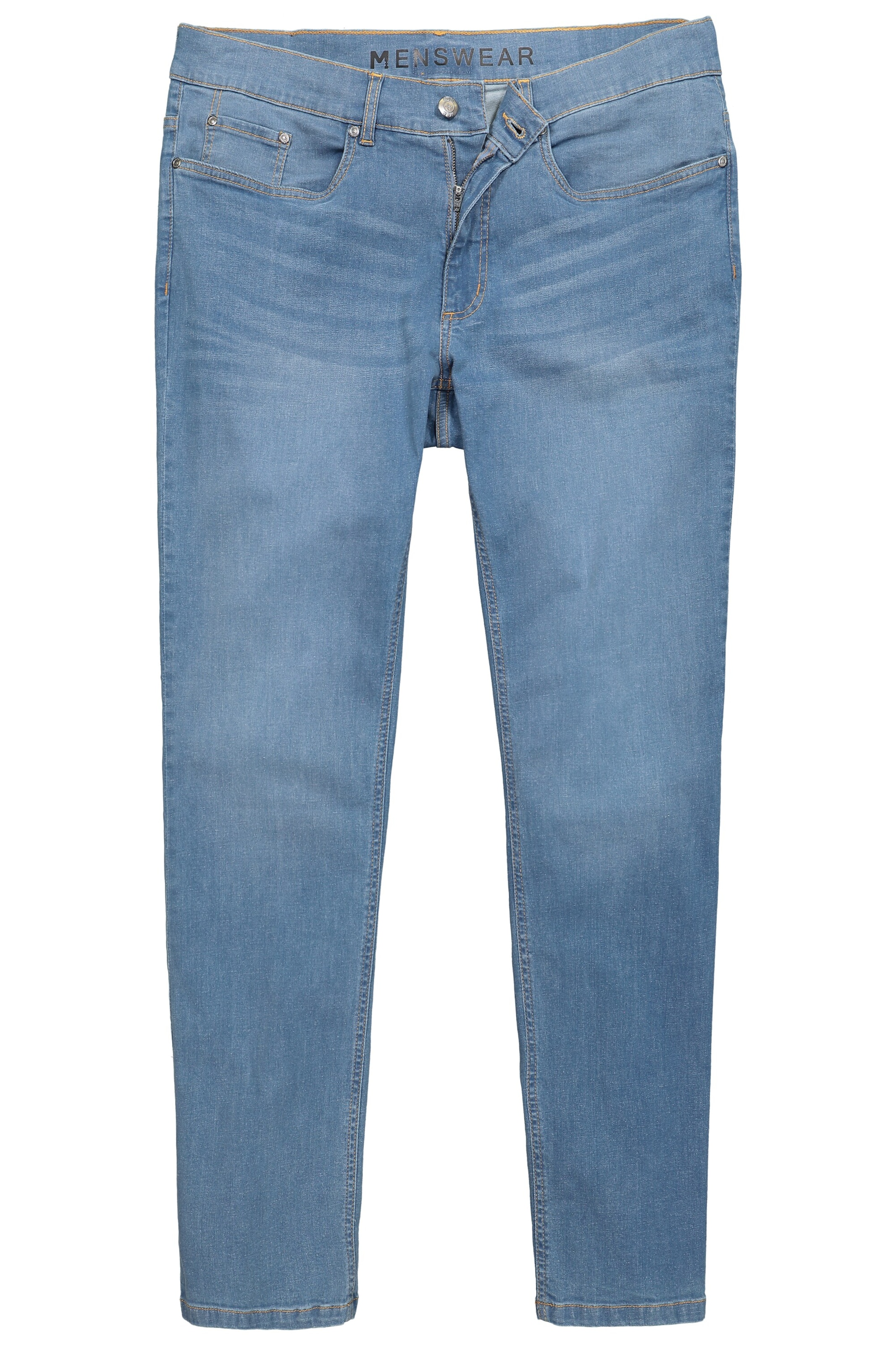 Men Plus Regular Jeans in Blue: front