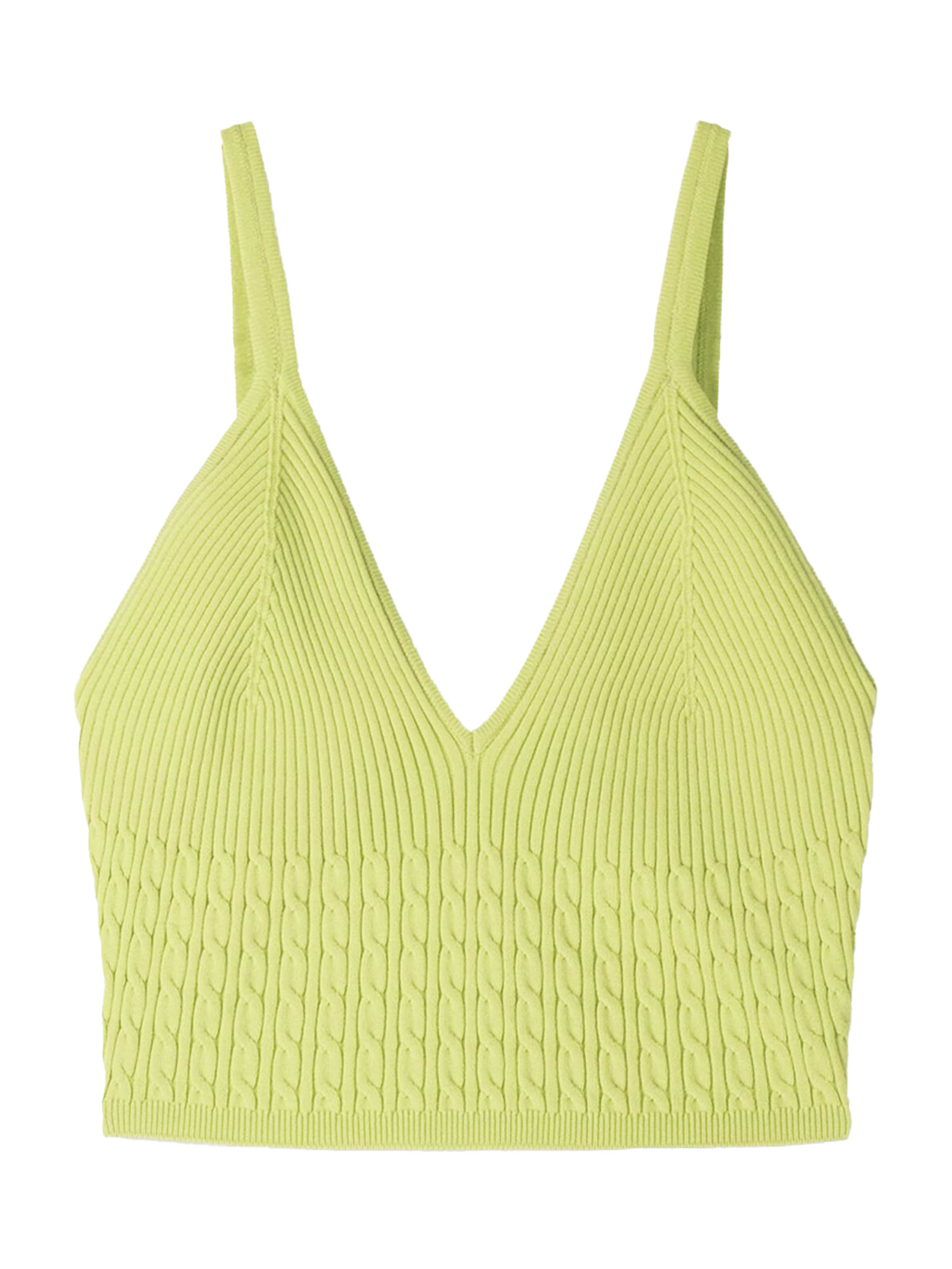 Bershka Stick felső - zöld: elől