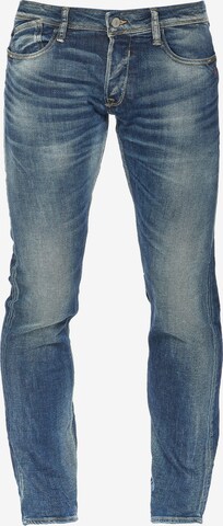 Le Temps Des Cerises Slimfit Jeanshose in Blau: predná strana