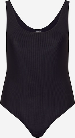 Urban Classics Shirt Bodysuit in Black: front