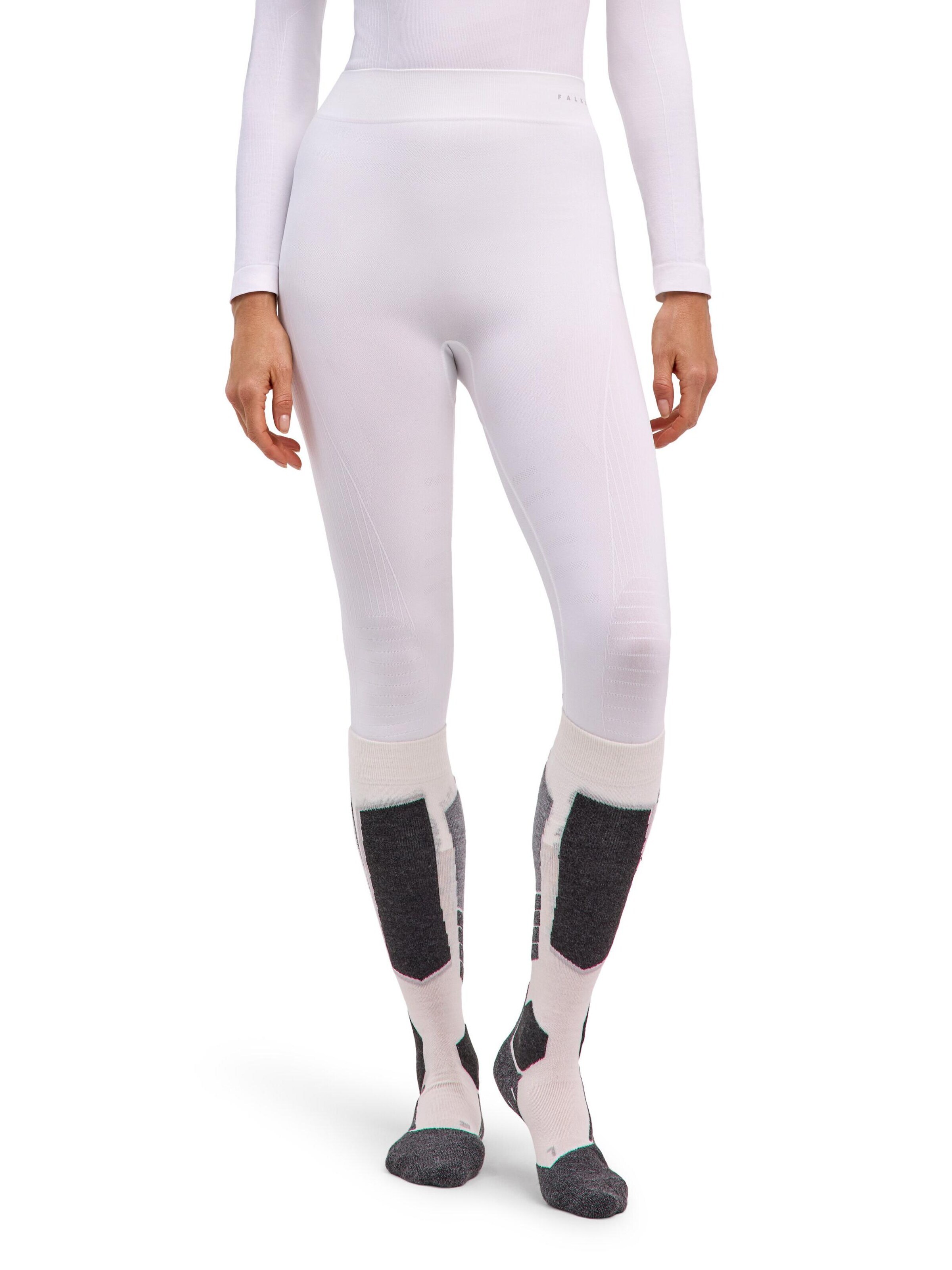 FALKE Skinny Workout Pants in White: front