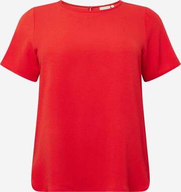 Camicia da donna 'VICA' di ONLY Carmakoma in rosso: frontale