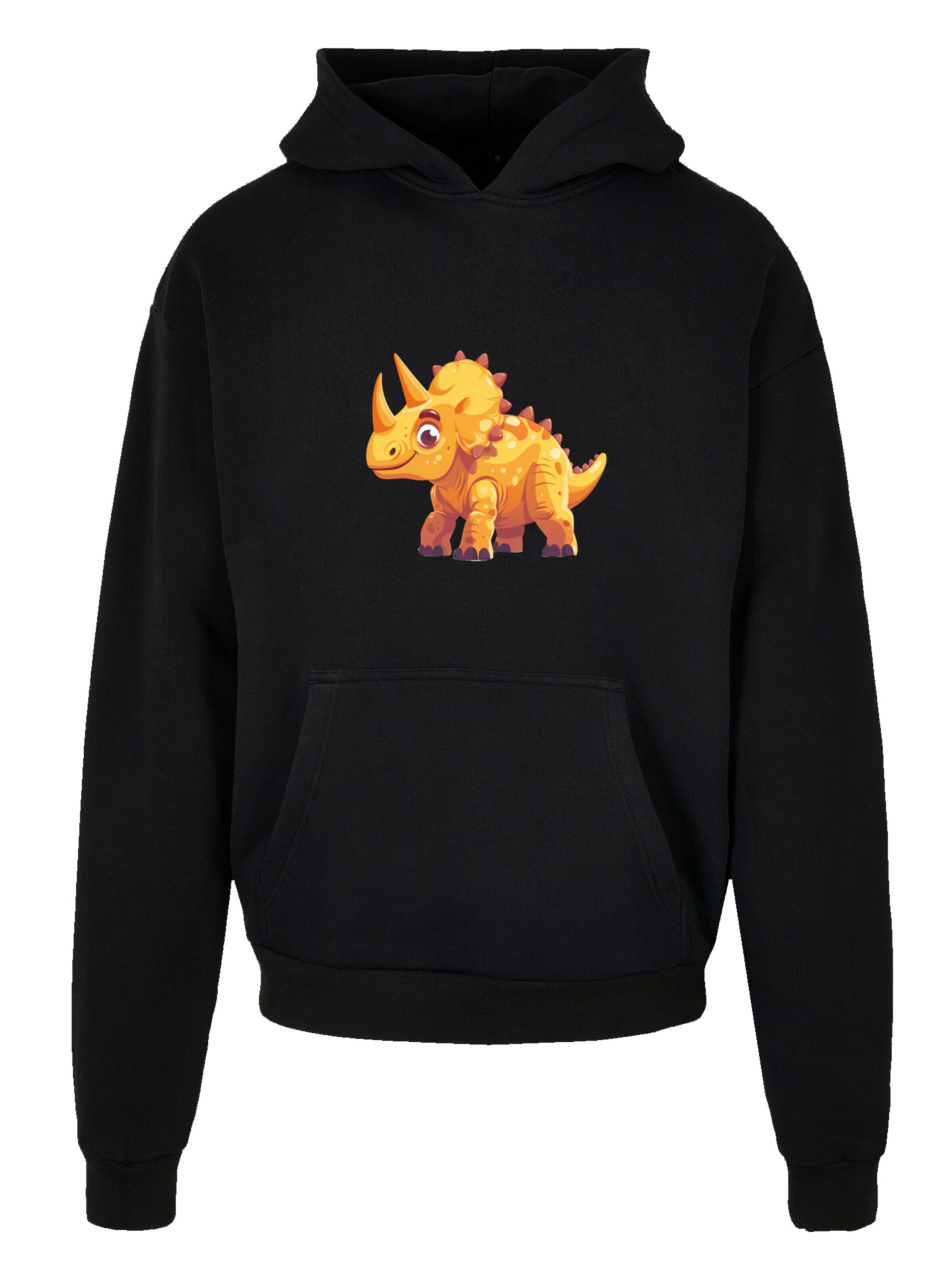 Pull-over 'Süßer Triceratops Dinosaurier' F4NT4STIC en noir : devant