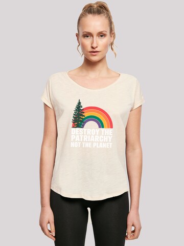 T-shirt F4NT4STIC en beige : devant
