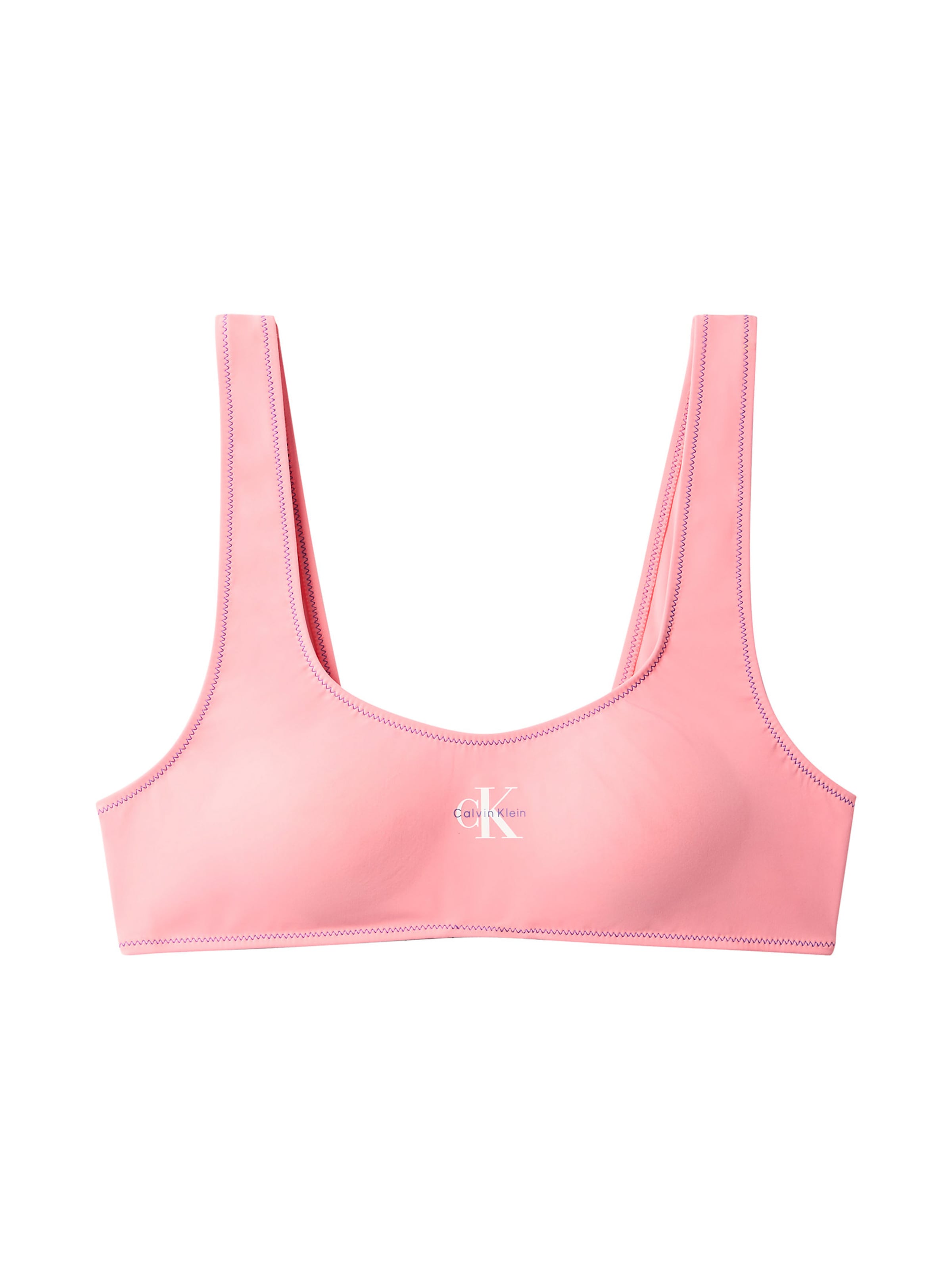 Calvin Klein Swimwear Korzetová Horní díl plavek 'CK Monogram' – pink: přední strana