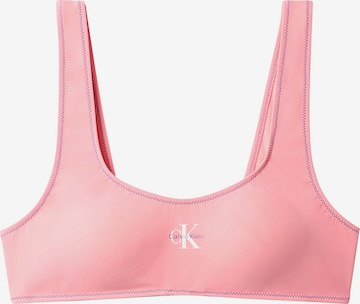 Calvin Klein Swimwear Korzetová Horní díl plavek 'CK Monogram' – pink: přední strana