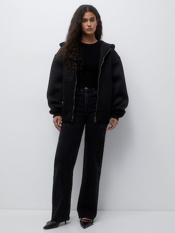 Pull&Bear Sweat jacket in Black