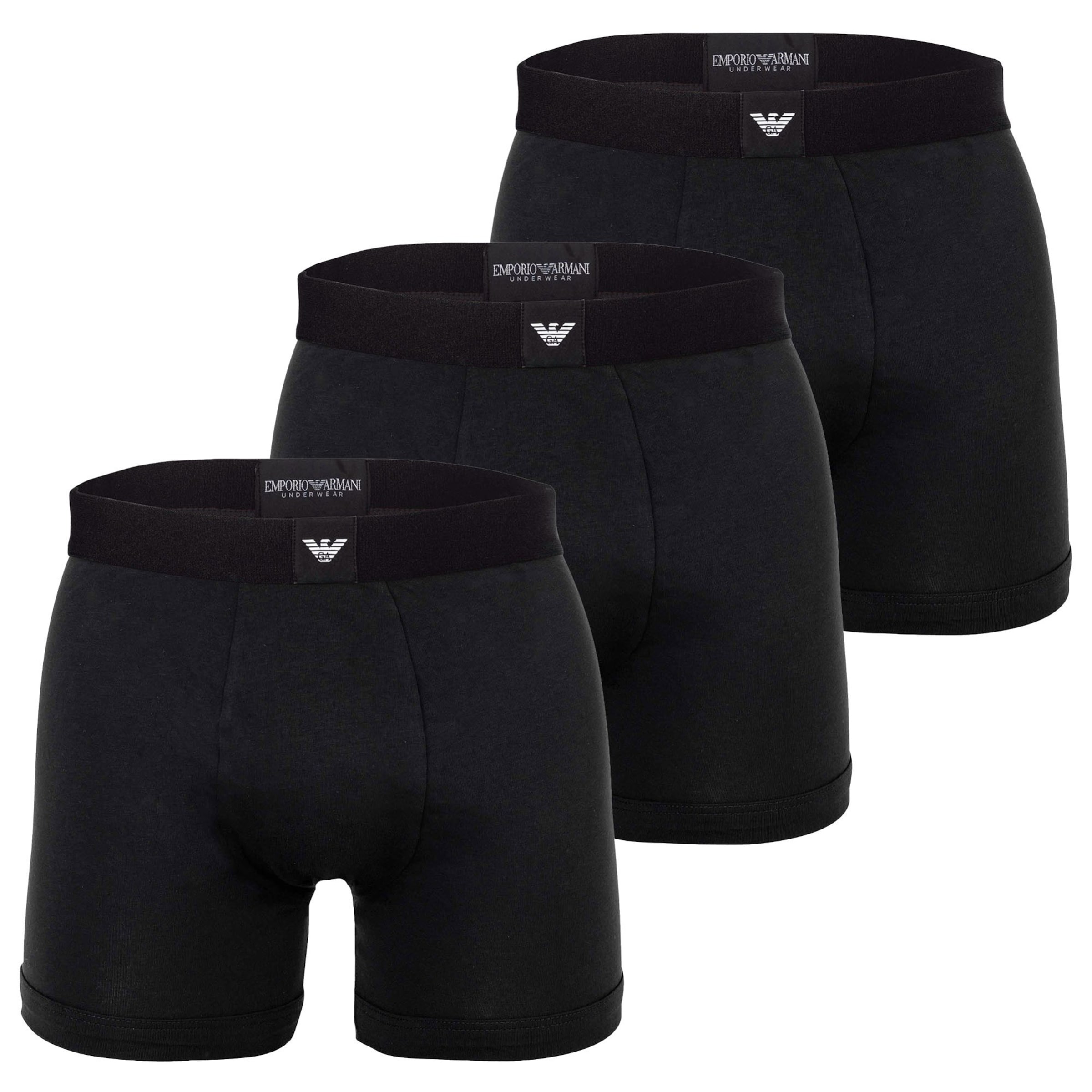 Emporio Armani - Calzoncillo boxer en negro: frente