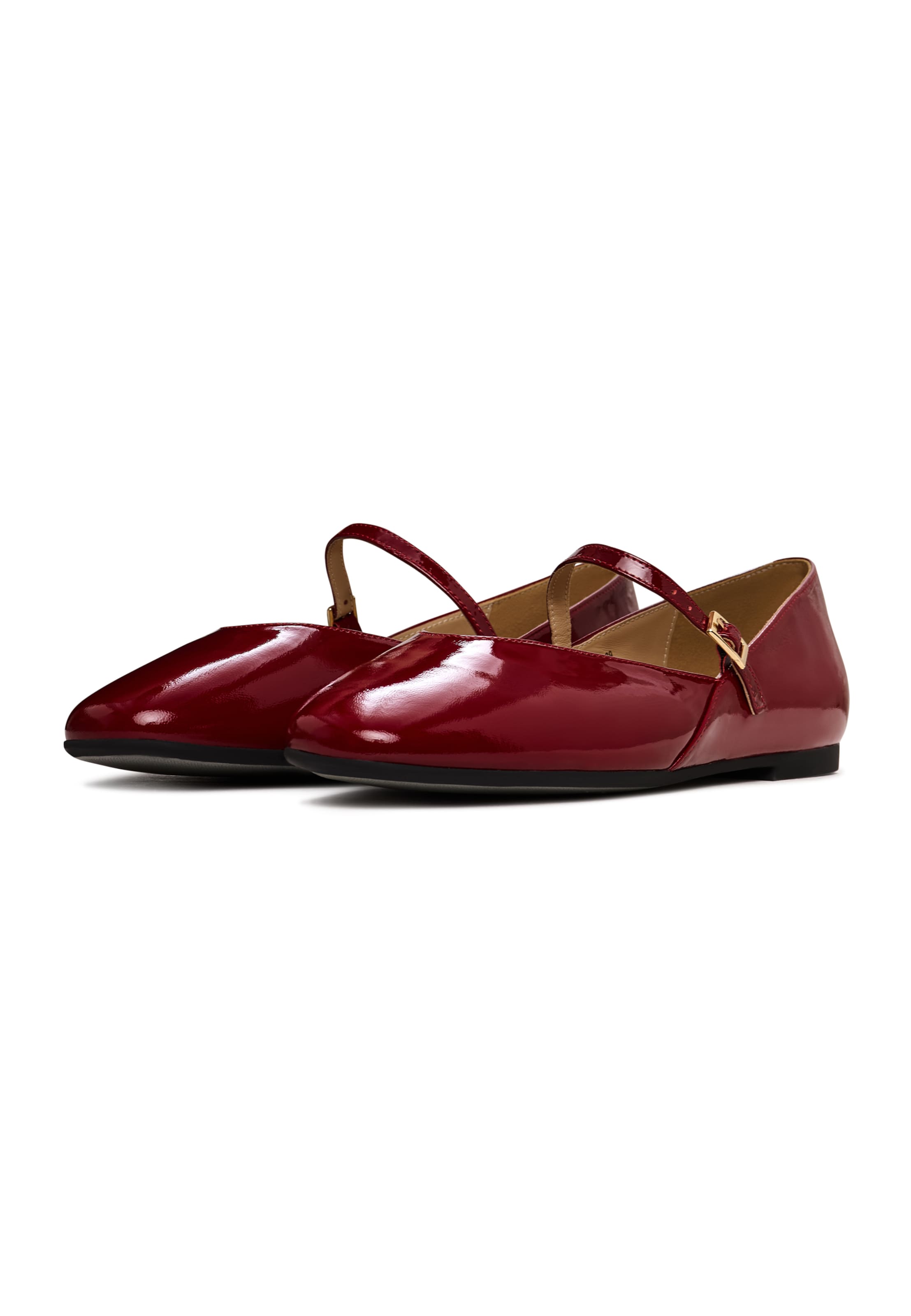 CESARE GASPARI Strap ballerina in Red