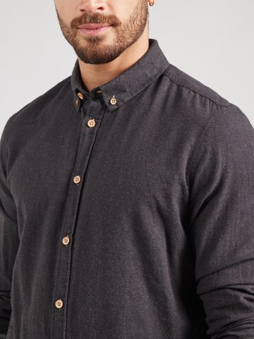 Kronstadt Regular fit Button Up Shirt 'Johan Diego' in Black