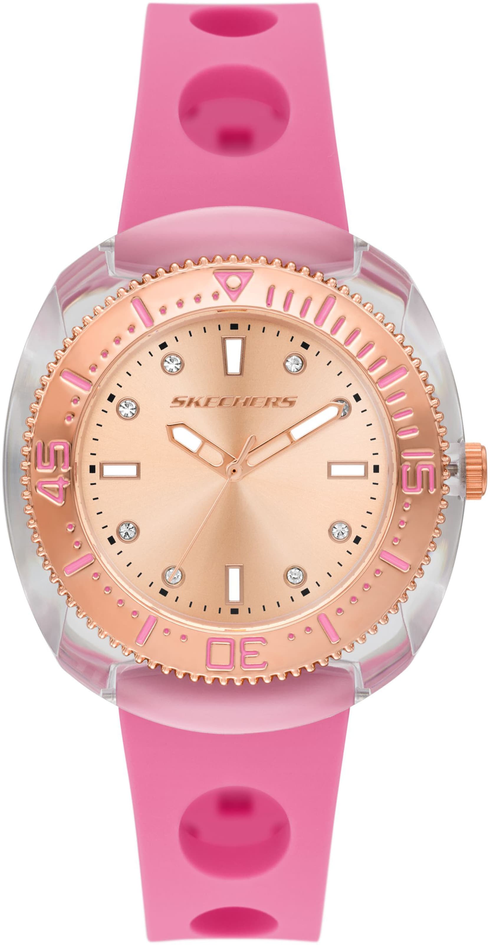 SKECHERS Analog Watch in Pink: front