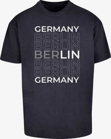 Merchcode Shirt 'Berlin' in Blauw: voorkant