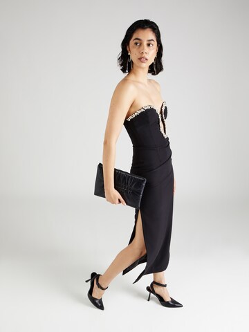 Robe de soirée 'ELENI' Bardot en noir