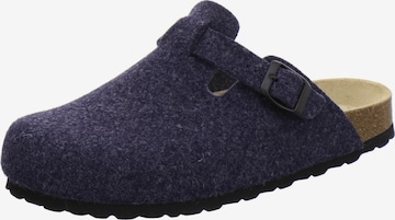 Pantoufle 'Hausschuhe Herren Filz blau' AFS-Schuhe en bleu : devant