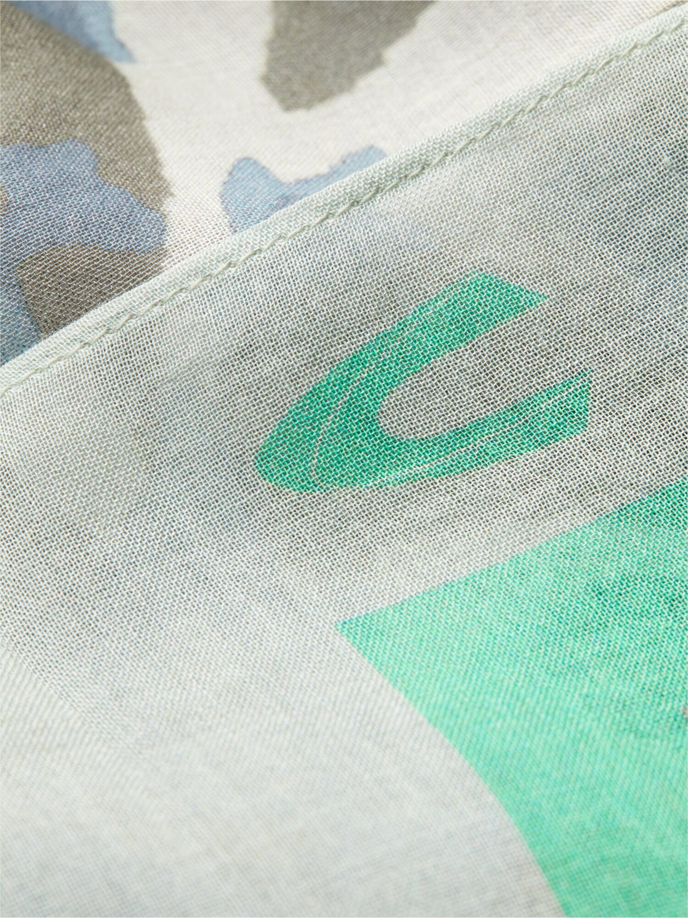 CAMEL ACTIVE Gemusterter Schal aus einer Baumwollmischung in Grau