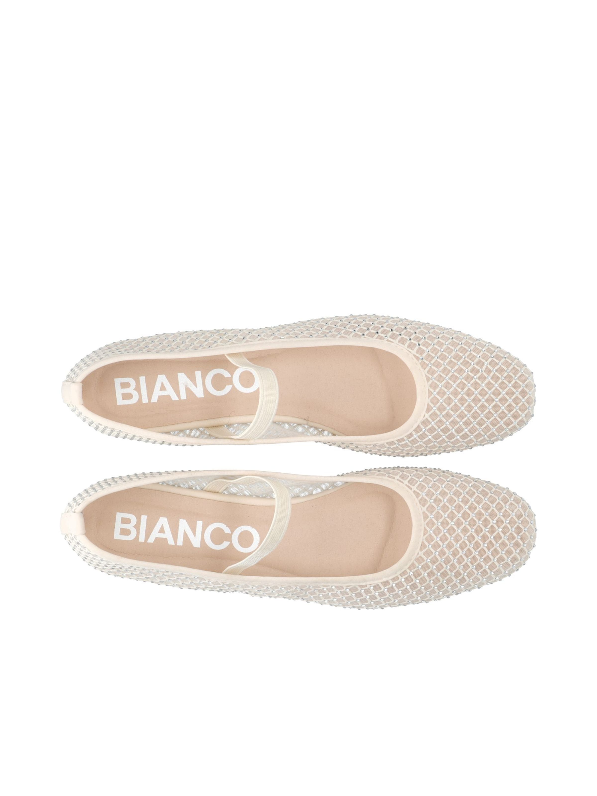 Bianco Μπαλαρίνα με λουράκια 'ALILJA' σε λευκό