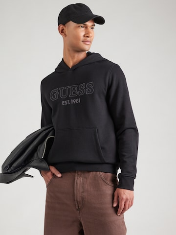 GUESS Sweatshirt 'BEAU' in Black: front