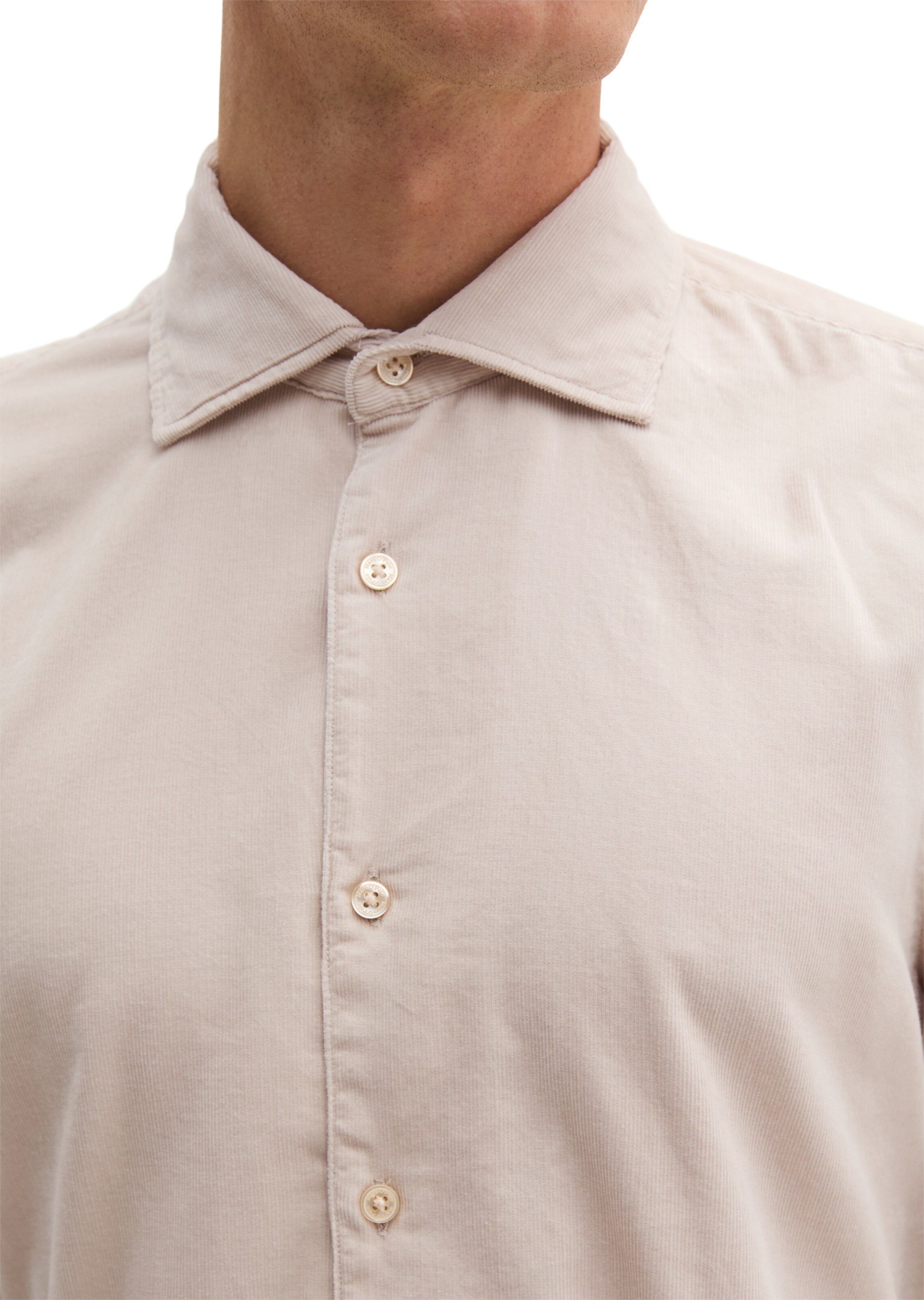 Marc O'Polo Regular fit Button Up Shirt in Beige: front
