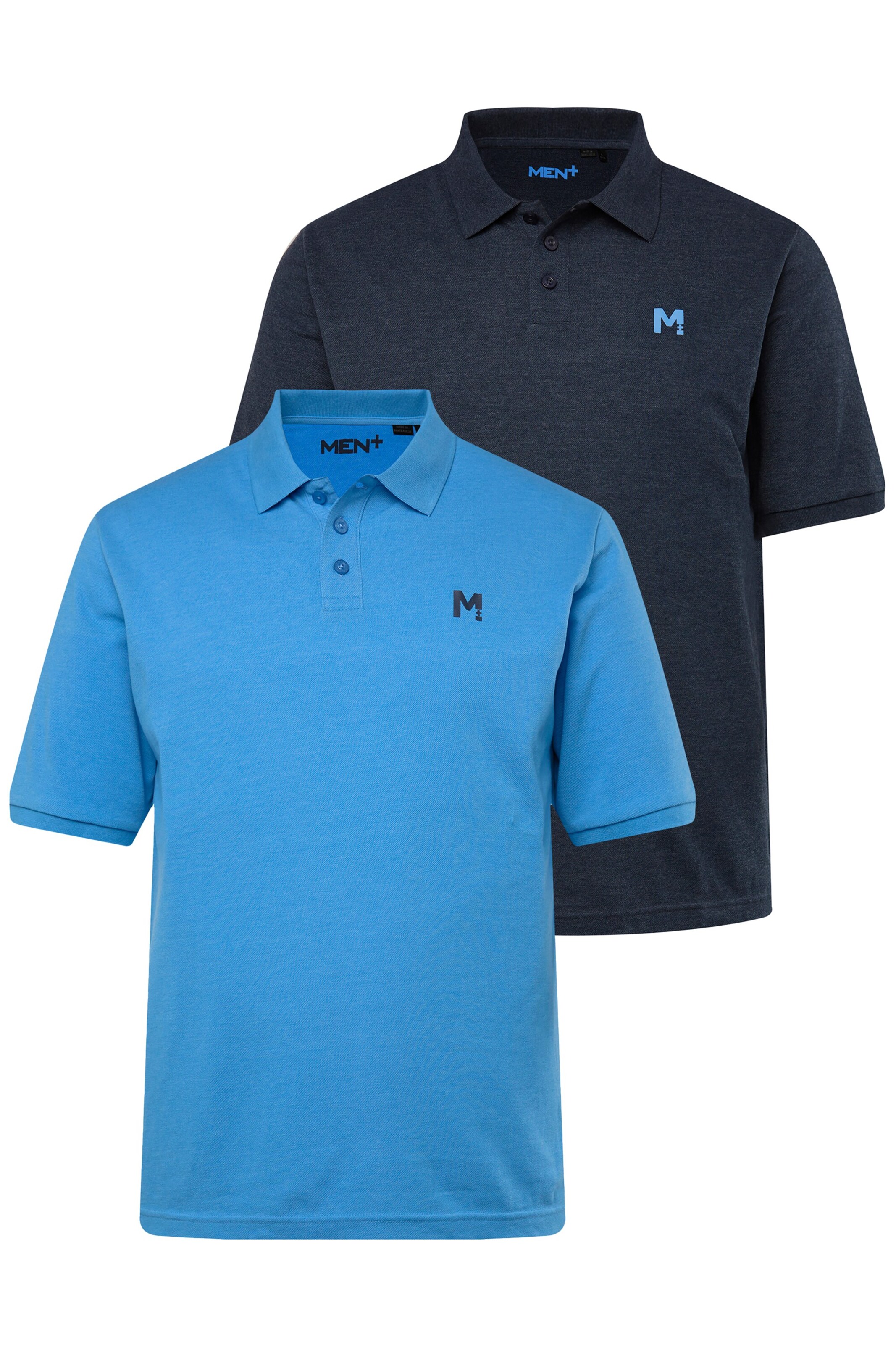 Men Plus Shirt in Blauw: voorkant
