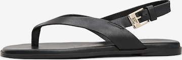 Tongs TOMMY HILFIGER en noir : devant