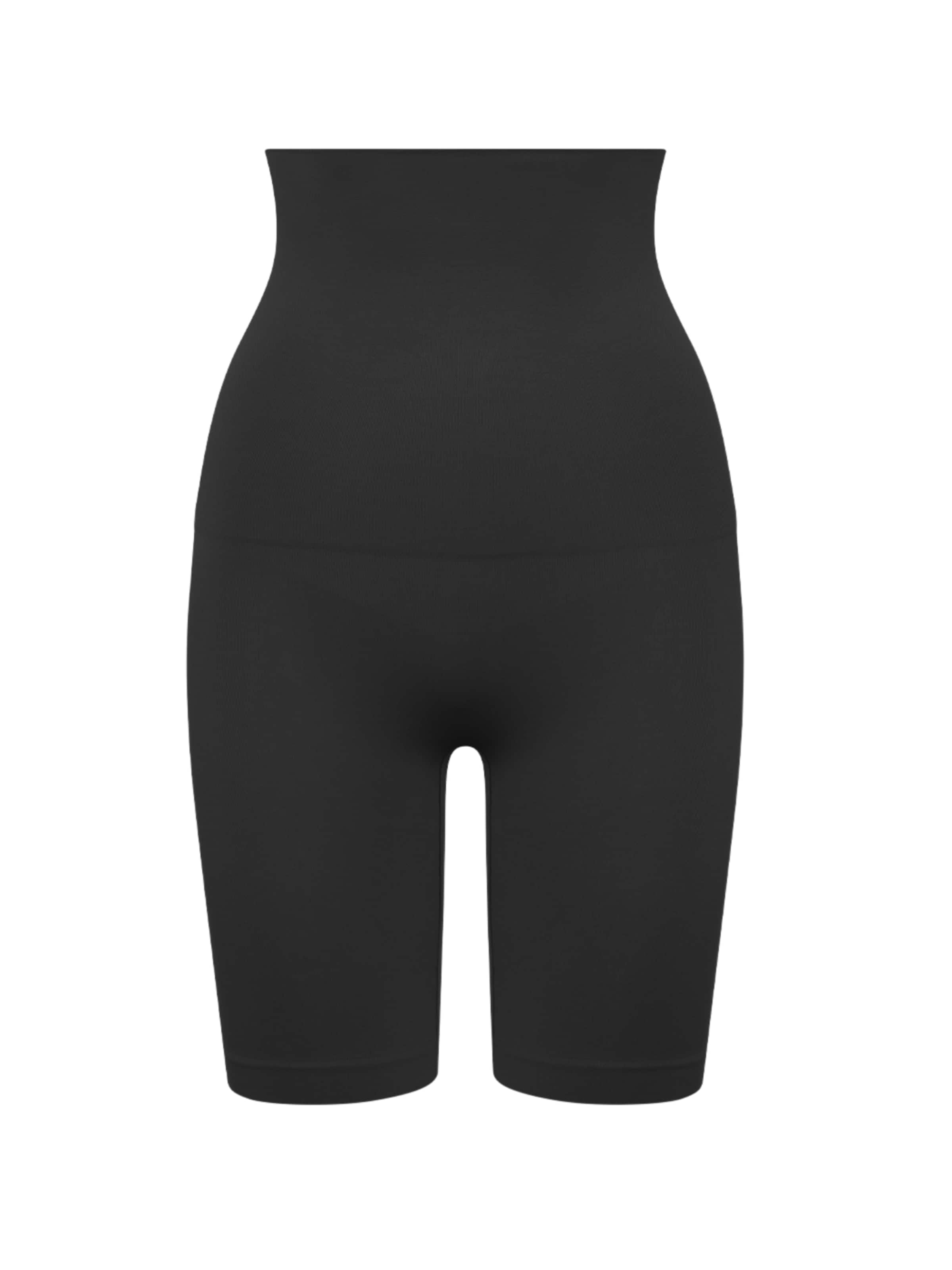 cfab (formerly creamy fabrics) Shaping Pants 'High Waisted Shaping Shorts' in Black: front