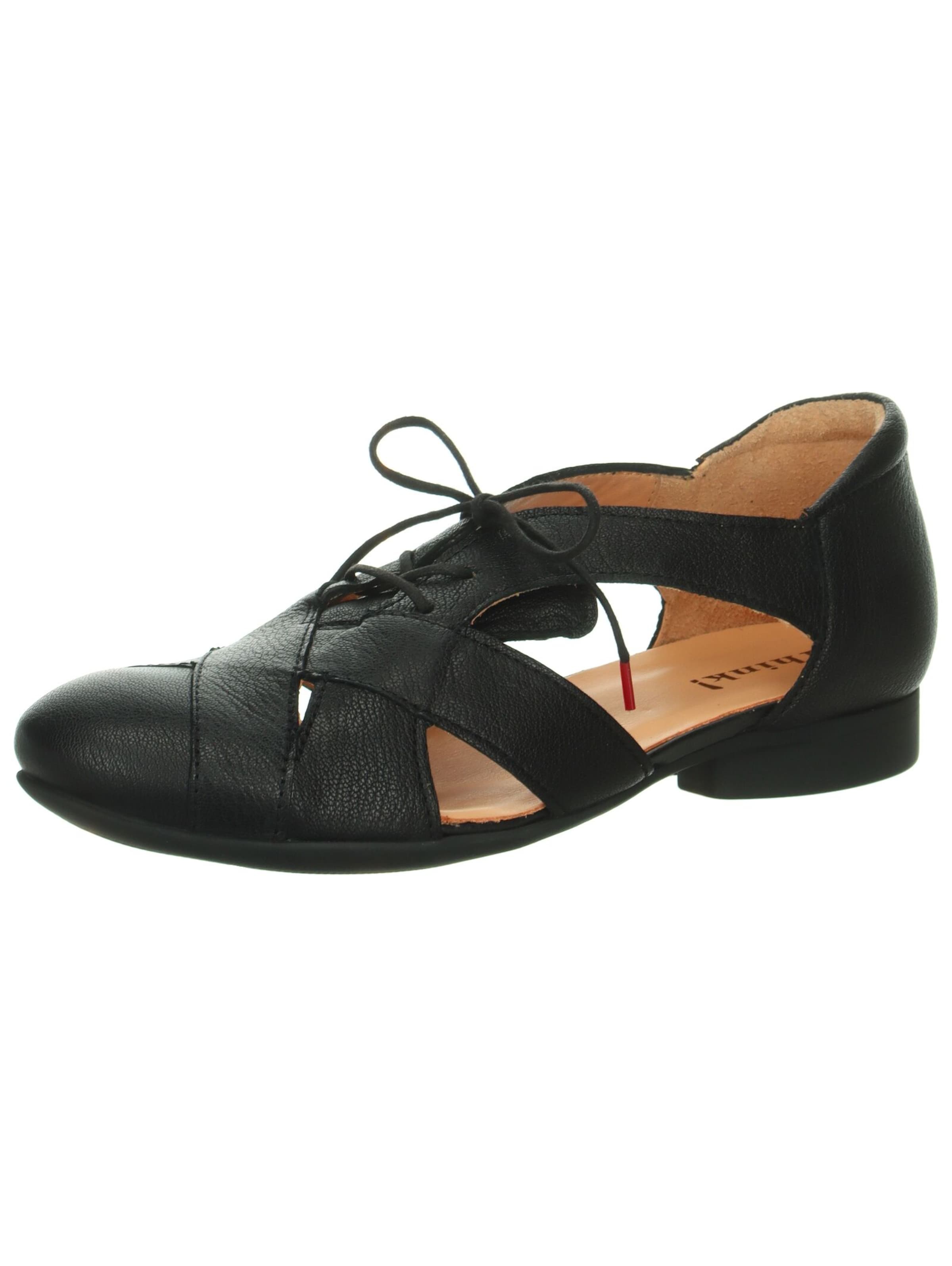 THINK! Schnürschuh in Schwarz: Vorderseite