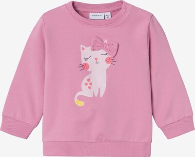 NAME IT Sweatshirt 'DIAMIN' in de kleur Geel / Pink / Wit, Productweergave