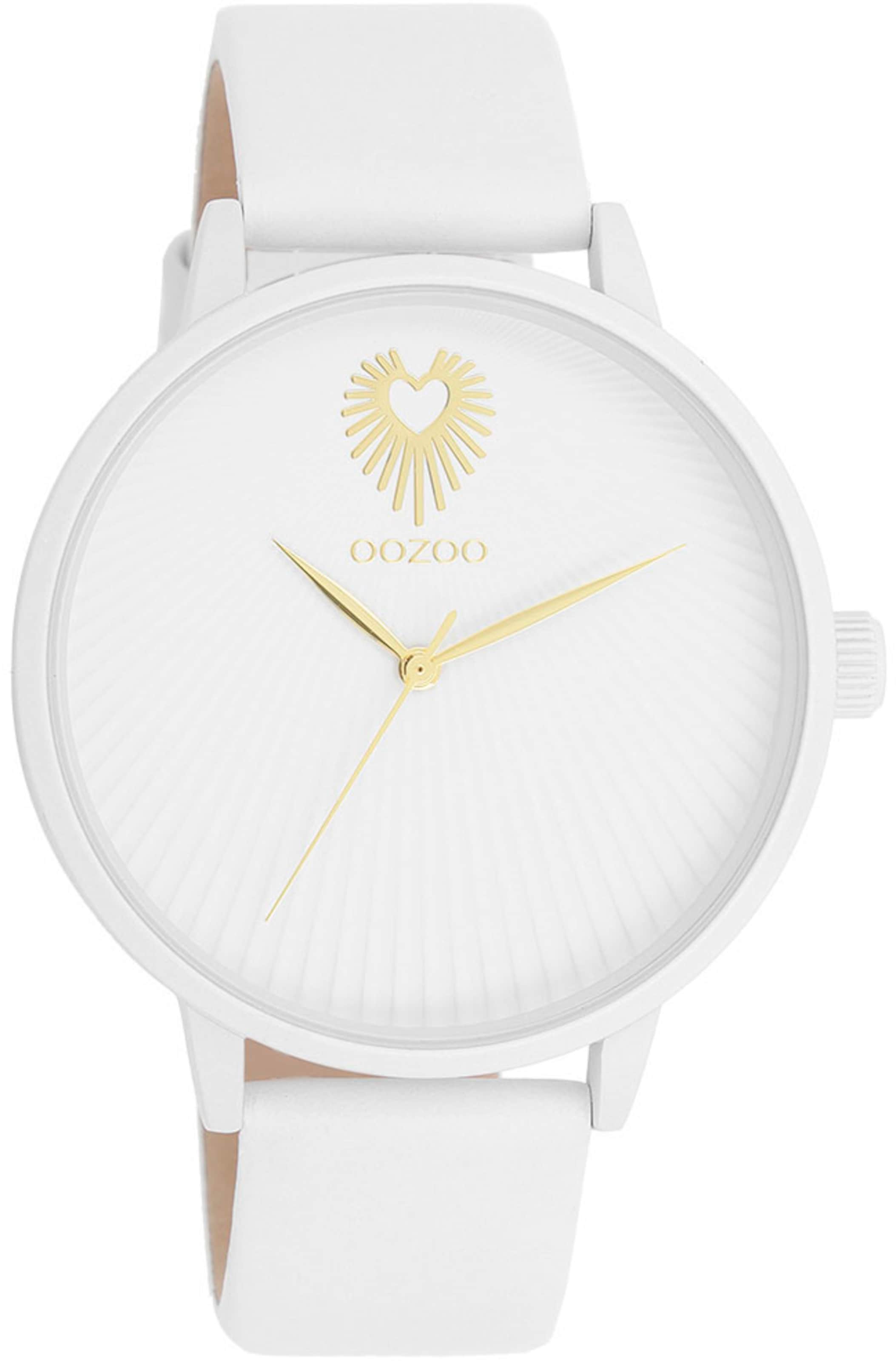OOZOO Uhr in Weiß: Vorderseite