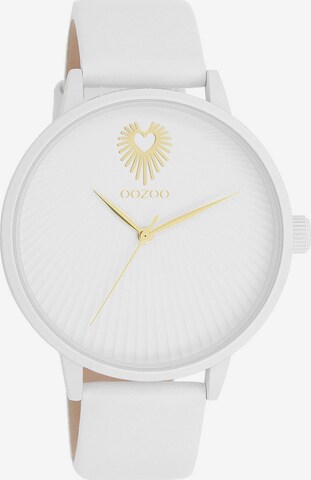 OOZOO Analog Watch in White: front
