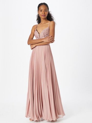 Unique Evening Dress in Pink: front