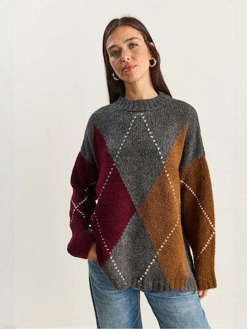 Bianco Lucci Pullover 'Pullover'‌‌‌ in Grau