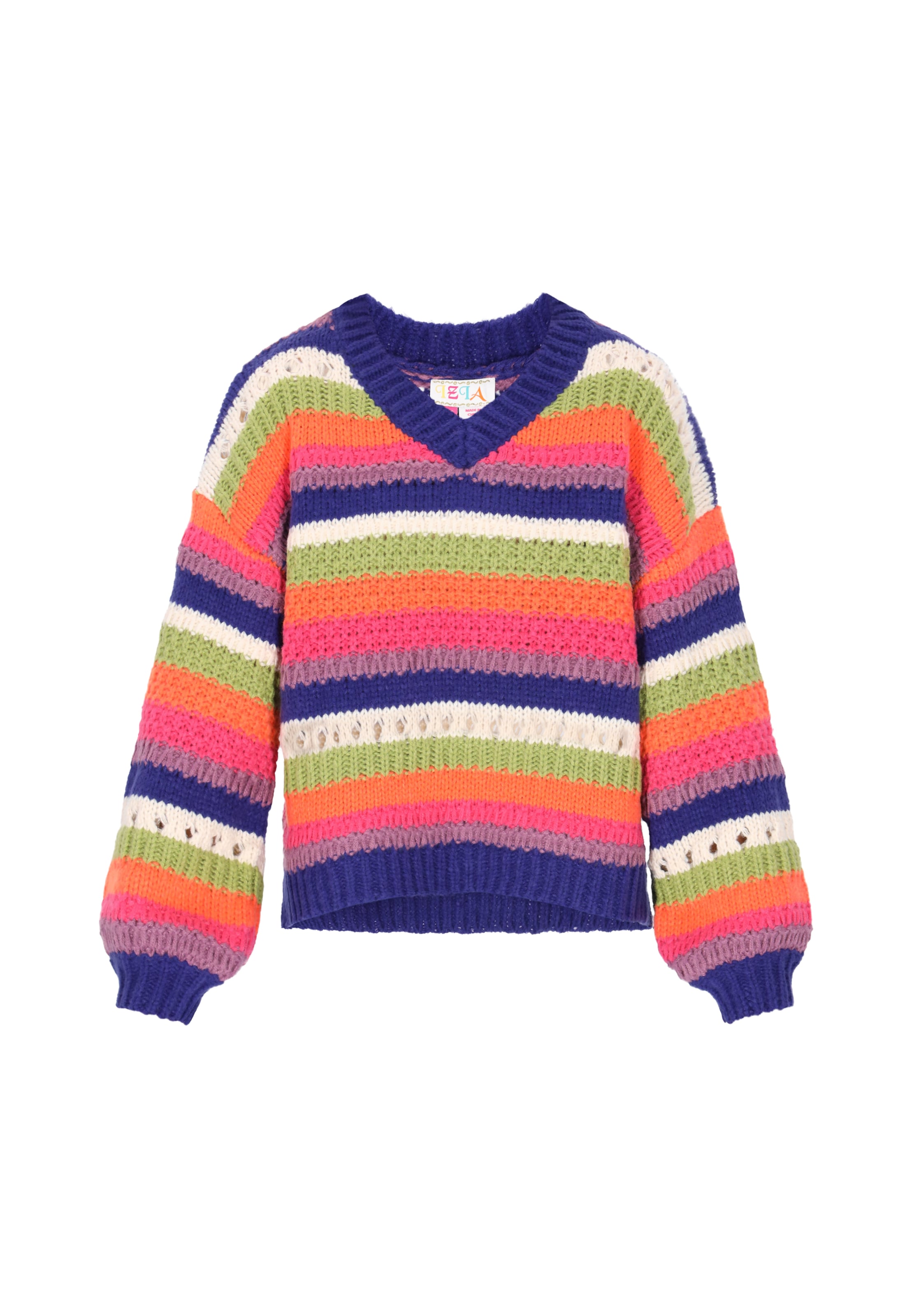 IZIA Maxi svetr 'Fashion Look' – mix barev: přední strana