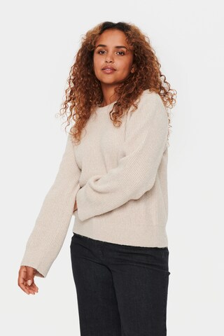 SAINT TROPEZ Sweater 'Aika' in Beige: front