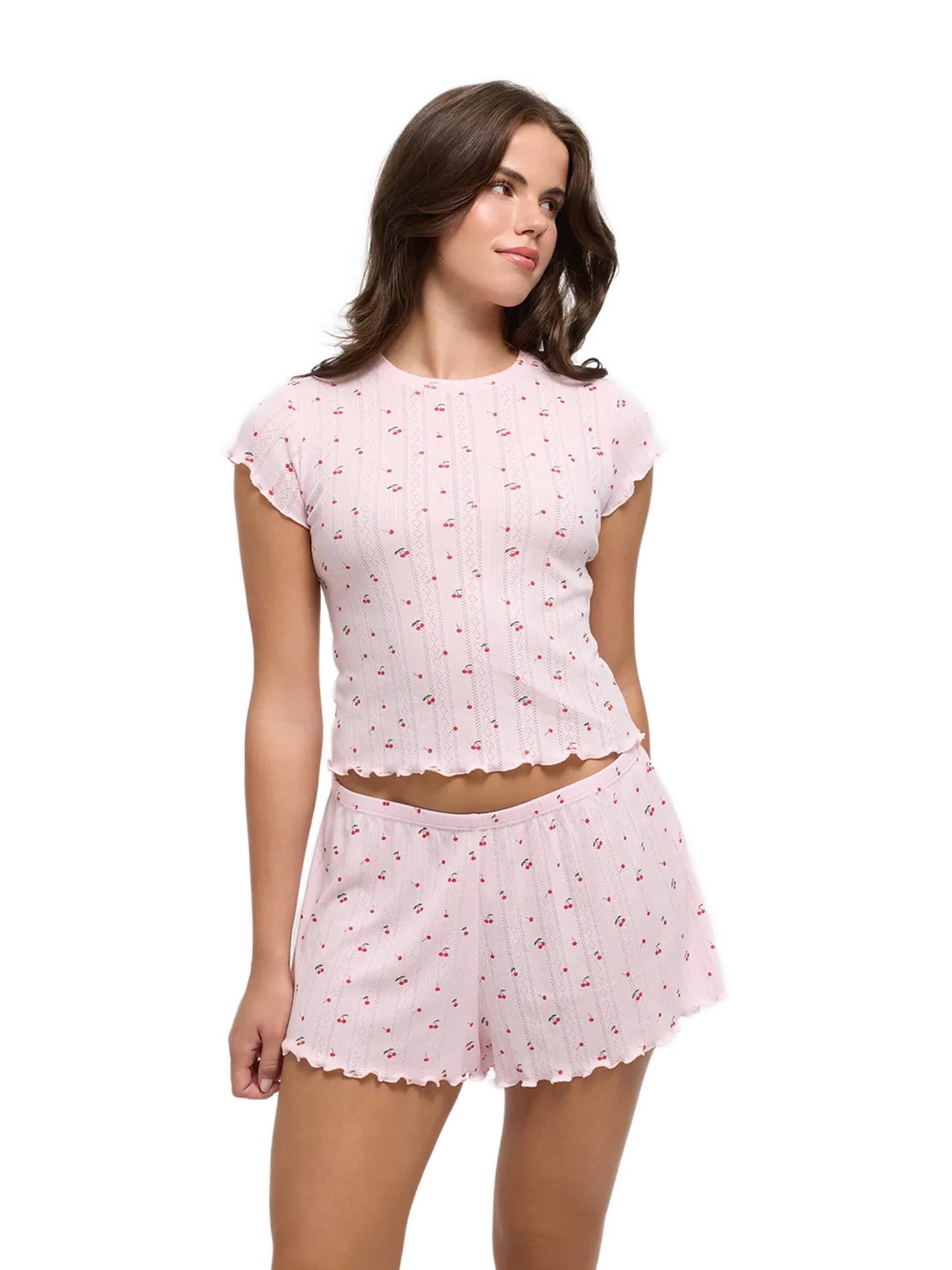 Pigiama corto 'Soft Touch Jacquard Shorts' di cfab in rosa