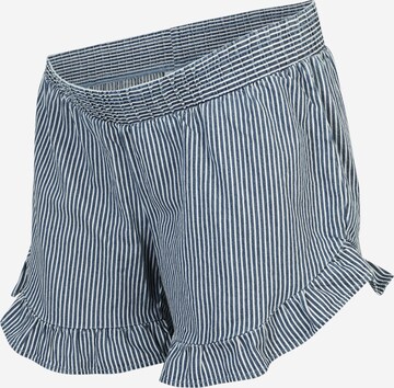 Pieces Maternity Regular Shorts in Blau: predná strana