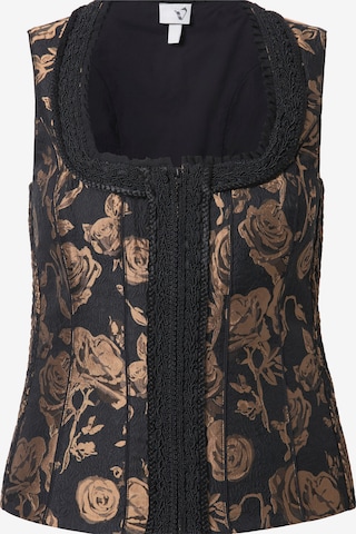 Blouse folklorique Ulla Popken en marron : devant