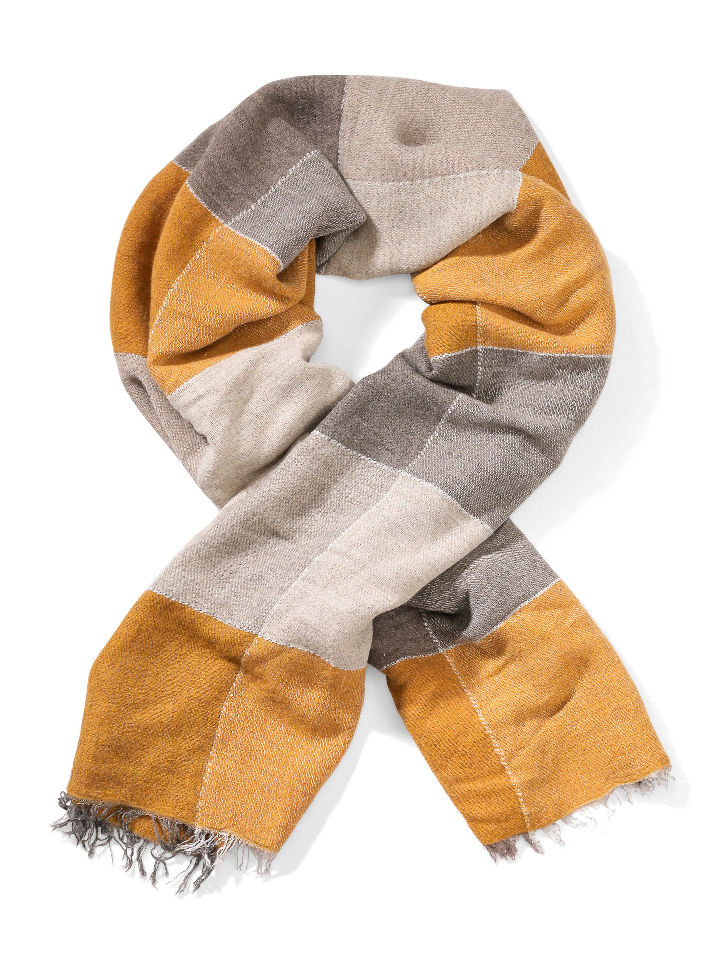 COLLEZIONE ALESSANDRO Scarf 'Karla' in Yellow: front