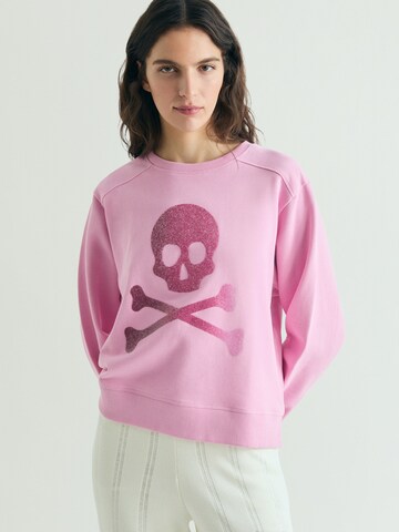 Scalpers Sweater 'Caviar Skull' in Pink