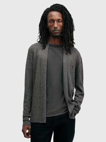 AllSaints Knit cardigan in Grey: front