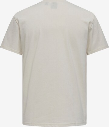 T-Shirt 'Musk' Only & Sons en beige